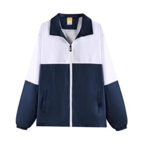 TS 982 2 Tone colur windbreaker No hood Navy front