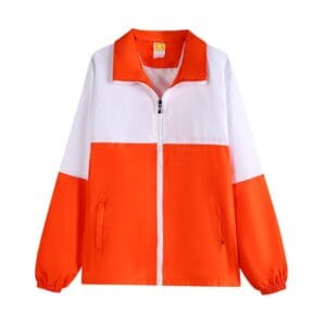 TS 982 2 Tone colur windbreaker No hood Orange front