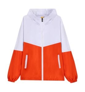 TS 983 2 Tone colour windbreaker With Hood Orange front