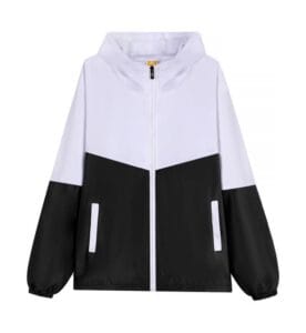 TS 983 2 Tone colour windbreaker With Hood black front