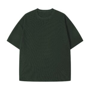 Waffle Pattern Oversized Tee forest green