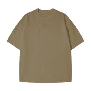 Waffle Pattern Oversized Tee khaki