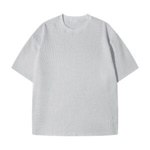 Waffle Pattern Oversized Tee oat grey