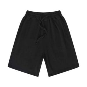 Waffle Pattern Shorts S3038 black front