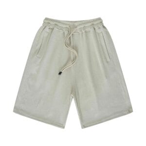 Waffle Pattern Shorts S3038 camel grey front