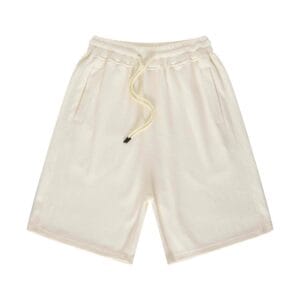 Waffle Pattern Shorts S3038 milk tea front