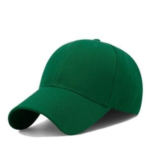 ZY1001 6 panel baseball cap velcro strap dark green