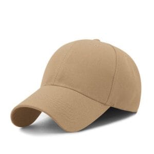 ZY1001 6 panel baseball cap velcro strap khaki