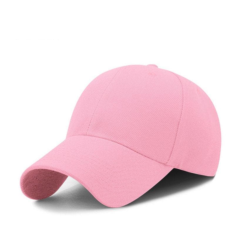 ZY1001 6 panel baseball cap velcro strap-light pink