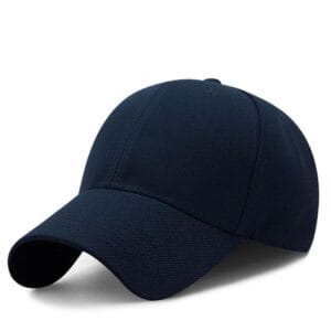 ZY1001 6 panel baseball cap velcro strap navy