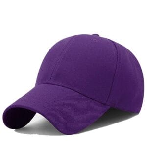 ZY1001 6 panel baseball cap velcro strap purple