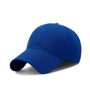 ZY1001 6 panel baseball cap velcro strap royale blue