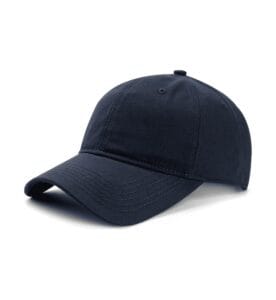 ZY1003 6 panel baseball cap metal buckle strap navy