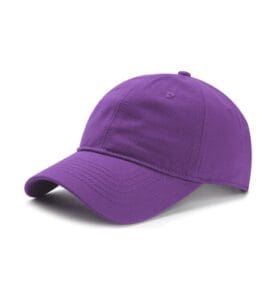 ZY1003 6 panel baseball cap metal buckle strap purple