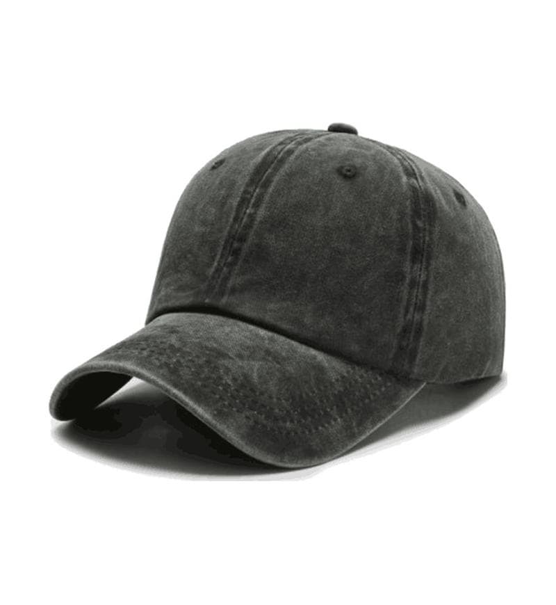 ZY1004 washed baseball cap-black