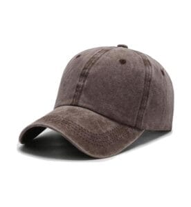 ZY1004 washed baseball cap brown