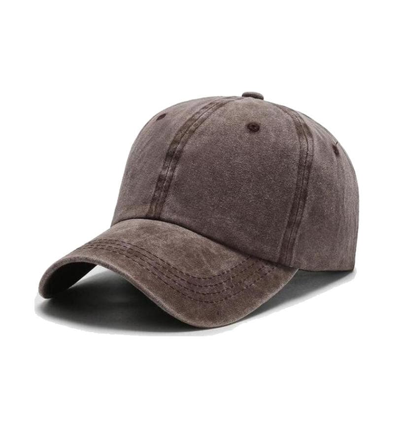 ZY1004 washed baseball cap-brown