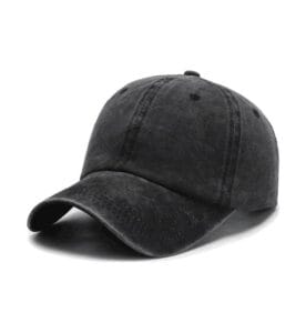 ZY1004 washed baseball cap dark grey