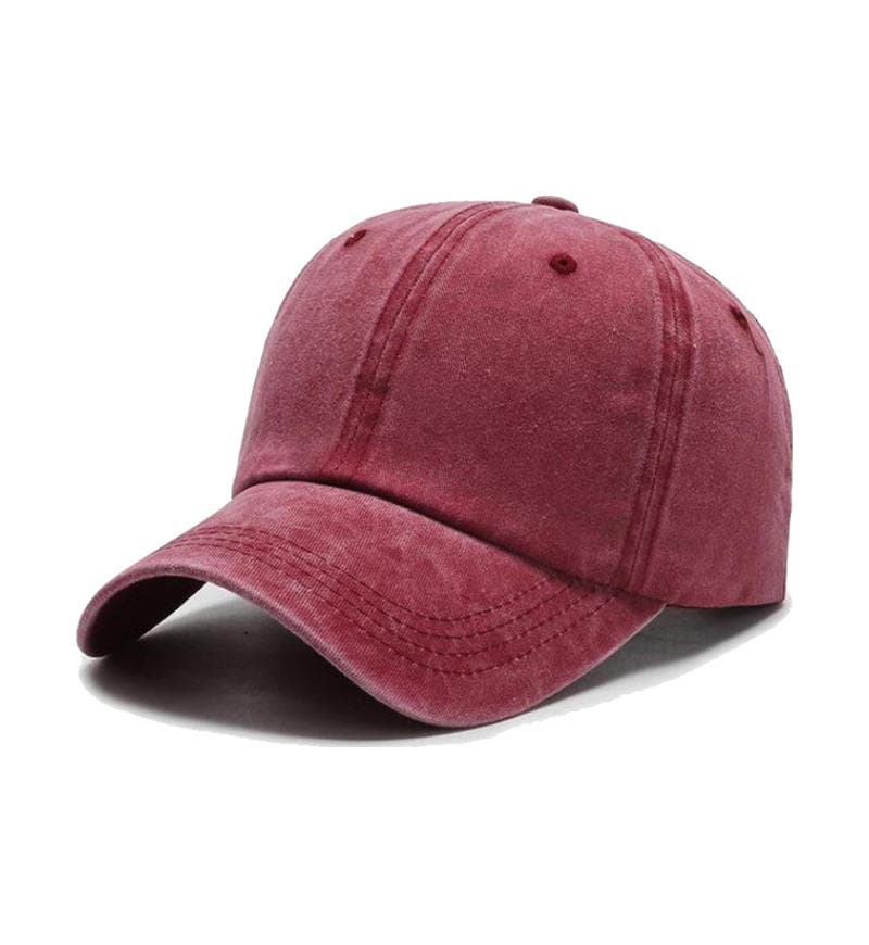 ZY1004 washed baseball cap-maroon