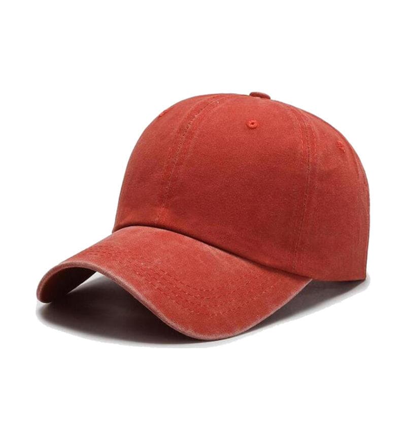 ZY1004 washed baseball cap-red