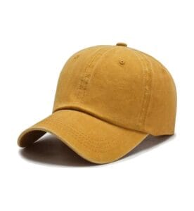 ZY1004 washed baseball cap tumeric