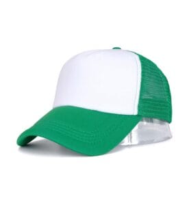ZY3001 foam front trucker cap white green
