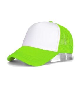 ZY3001 foam front trucker cap white lime green