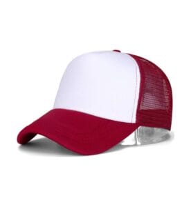 ZY3001 foam front trucker cap white maroon