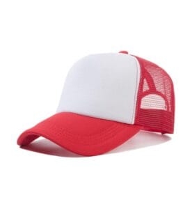 ZY3001 foam front trucker cap white red