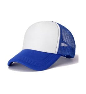 ZY3001 foam front trucker cap white royale blue