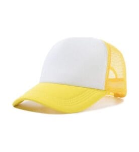 ZY3001 foam front trucker cap white yellow