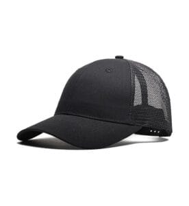 ZY3002 6 panel trucker cap black