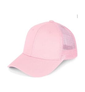 ZY3002 6 panel trucker cap light pink