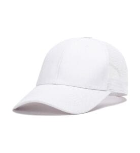 ZY3002 6 panel trucker cap white