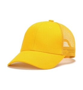 ZY3002 6 panel trucker cap yellow