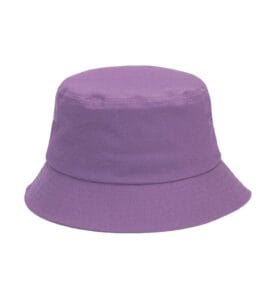 ZY5002 cotton bucket hat adjustable strap light purple