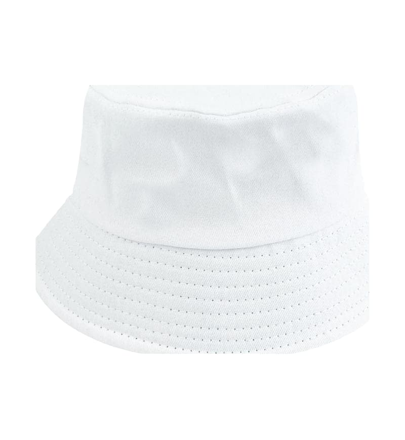ZY5002 cotton bucket hat adjustable strap-white