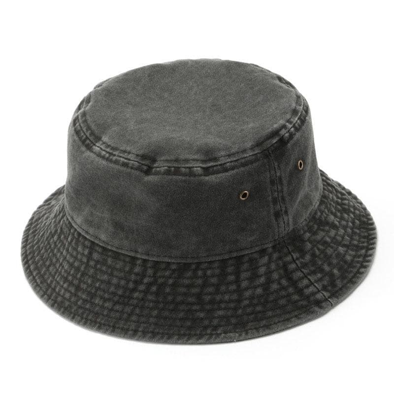 ZY5005 washed bucket hat-black