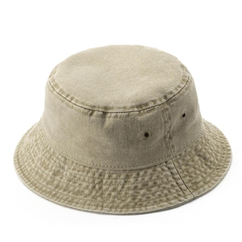 ZY5005 washed bucket hat-khaki