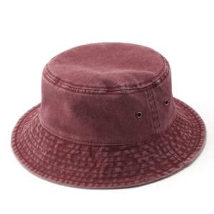 ZY5005 washed bucket hat maroon