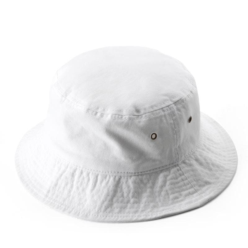 ZY5005 washed bucket hat-white