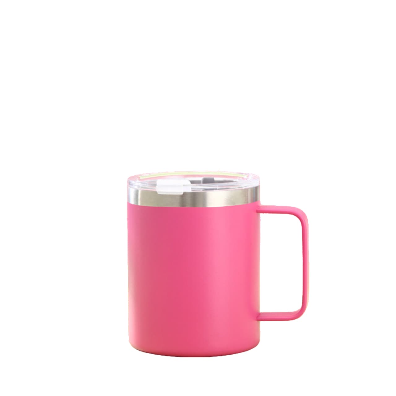304 stainless steel CUP with handle-pink