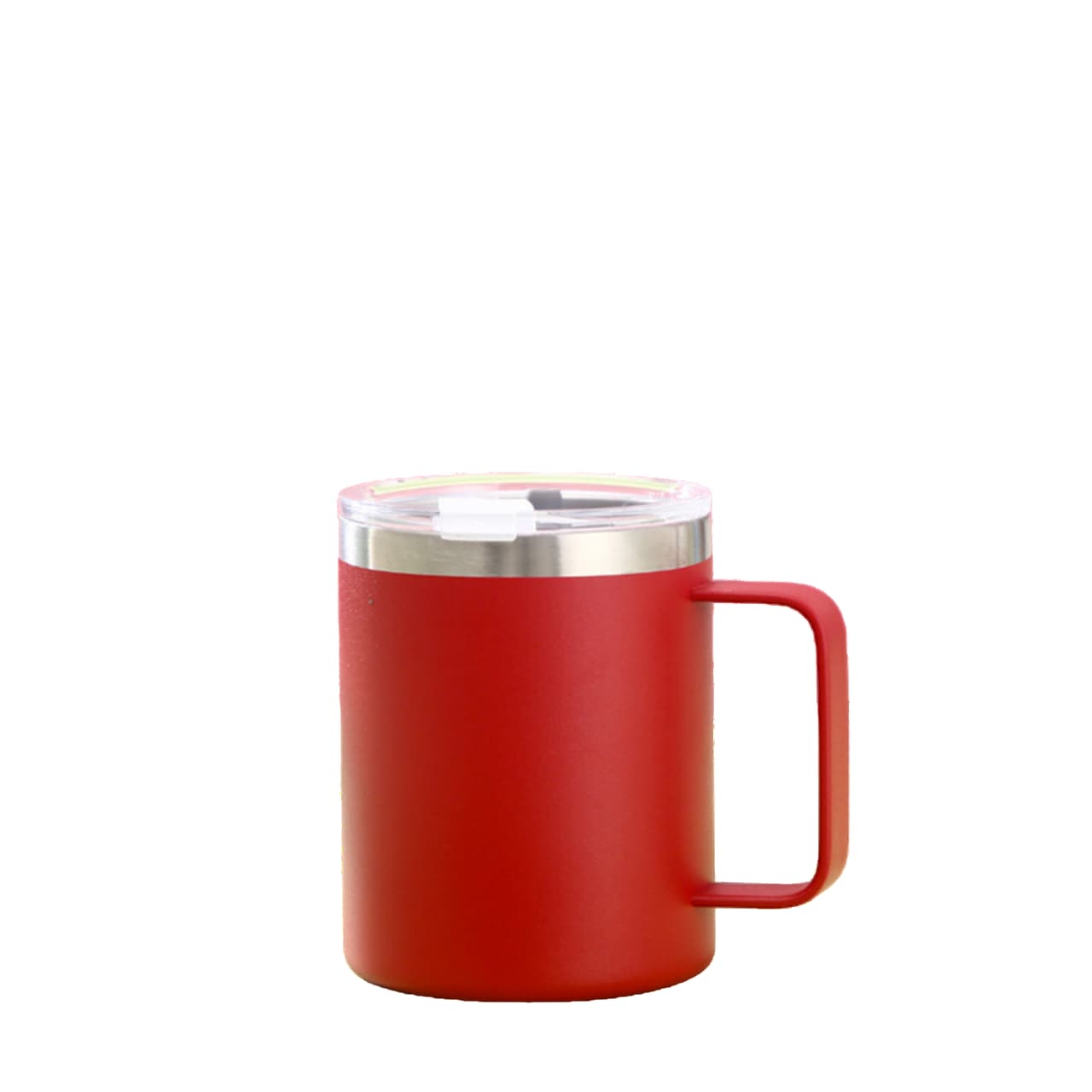 304 stainless steel CUP with handle-red
