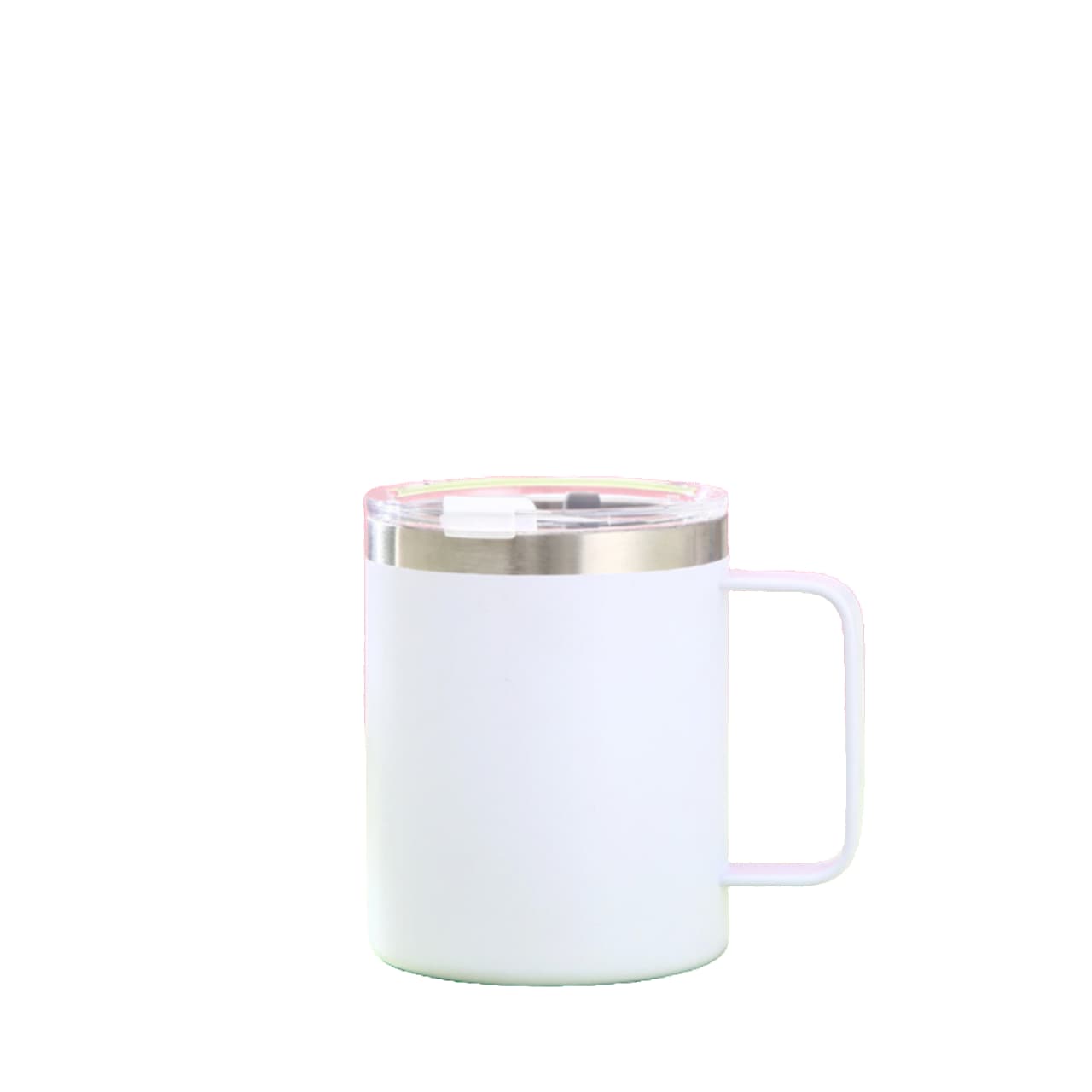 304 stainless steel CUP with handle-white