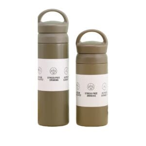 304 stainless steel Japan thermo mug with handle brown