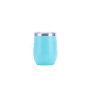 304 stainless steel U shape eggshell cup light blue