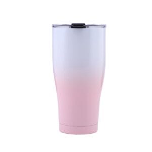 304 stainless steel waist shape THermal mug pink white
