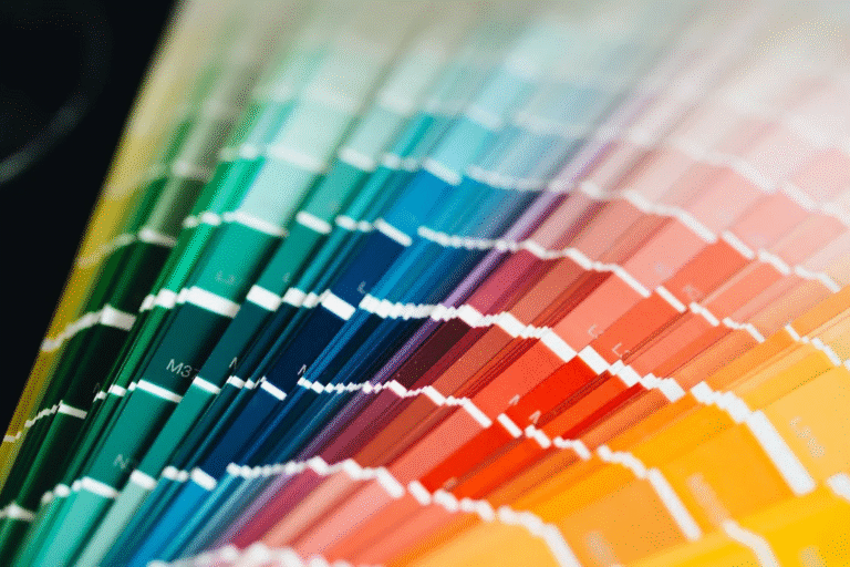 A row of very saturated colors for branded colors.