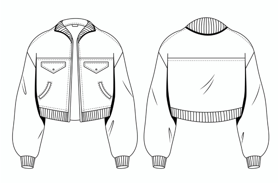 How to Make a Size Chart for Your Clothing Brand: Quick Tips 2 An example of a bomber jacket to learn how to make a size chart.